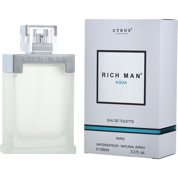 Paris Bleu Parfums Rich Man Aqua EDT M 100ml Boxed