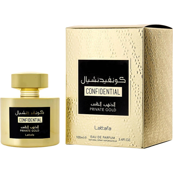 Lattafa Confidential Private Gold Edp 100ml Boxed