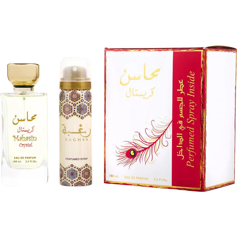 Lattafa Mahasin Crystal with Deo EDP W 100ml Boxed